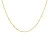 Sterling Silver Gold Plated Fine Cable Chain Necklace with Solid Links