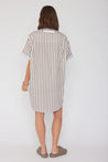 Apex Dress - Taupe Stripe