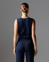 Lotus Knit Vest - Navy