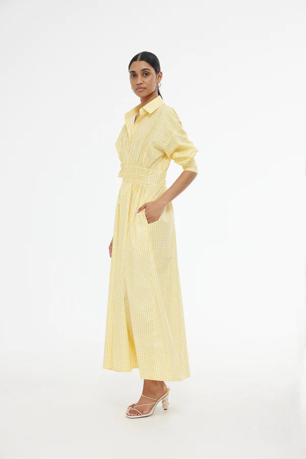 Emma Shirt Dress - Citrus Gingham – Gilda Boutique Berwick