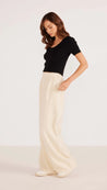 Everly Wide Leg Pant - Cream