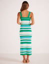 Kosa Knit Midi Dress - Green Stripe