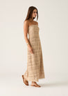 Daniela Textured Midi Dress - Almond