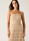 Daniela Textured Midi Dress - Almond