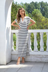 Frankie Knit Dress - White Stripe