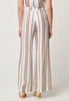 Dynasty Linen Viscose Pant - Cayman Stripe