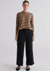 Willa Striped Knit - Toffee/Black