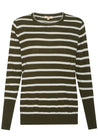 Liora Knit - Khaki/Pebble Stripe