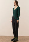 Nucleus Pointelle Cardigan - Forest