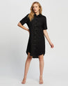 Hettie Shirt Dress - Black