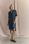 Hettie Shirt Dress - French Navy