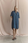 Hettie Shirt Dress - French Navy