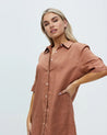 Hettie Shirt Dress - Terracotta